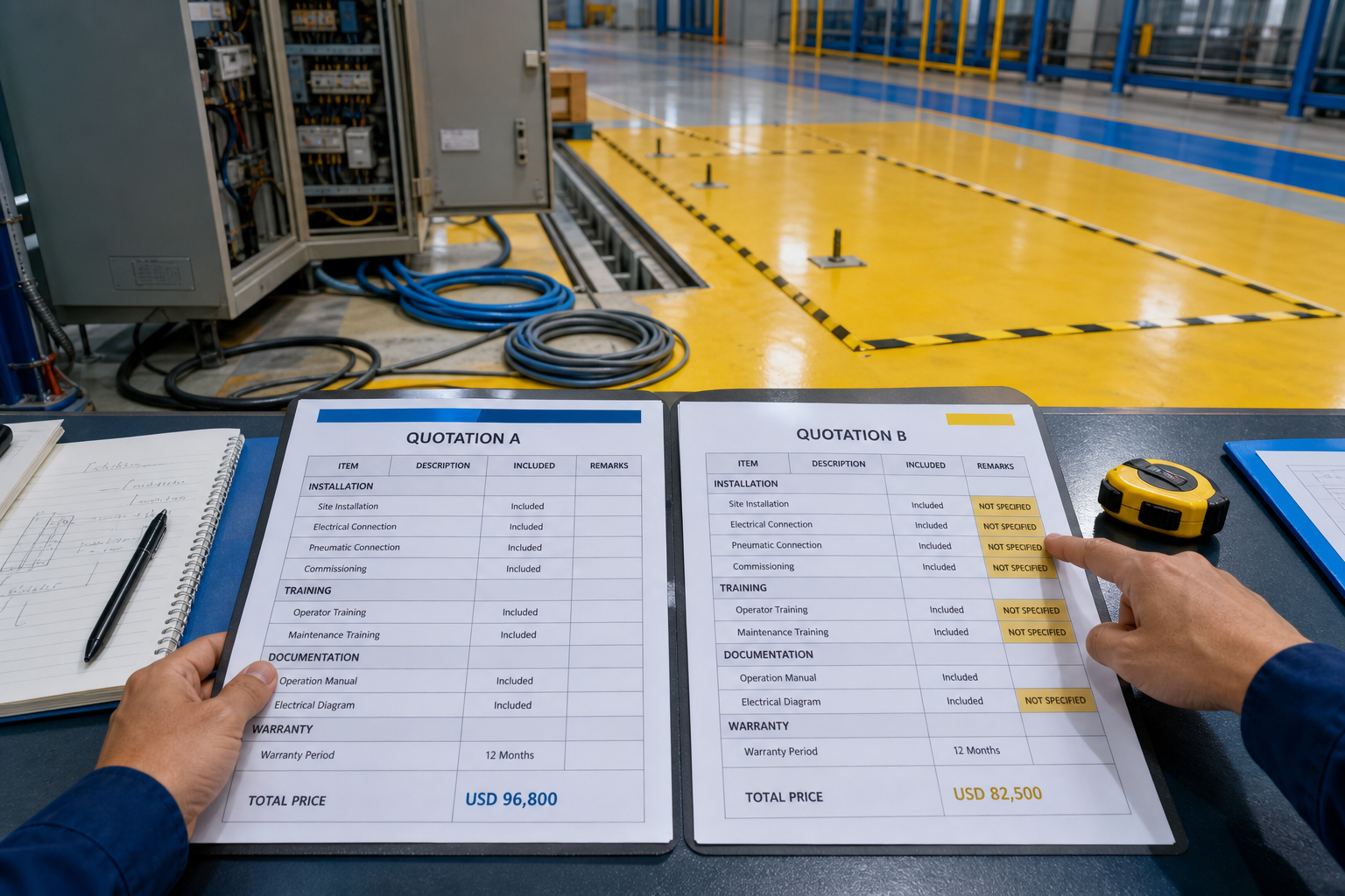 기술자 파견은 견적서의 조건 한 줄이다