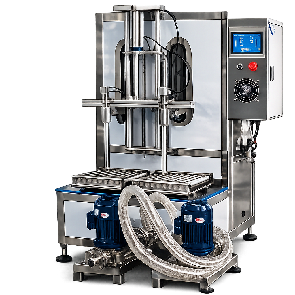 2헤드 반자동 계량식 액체충진기