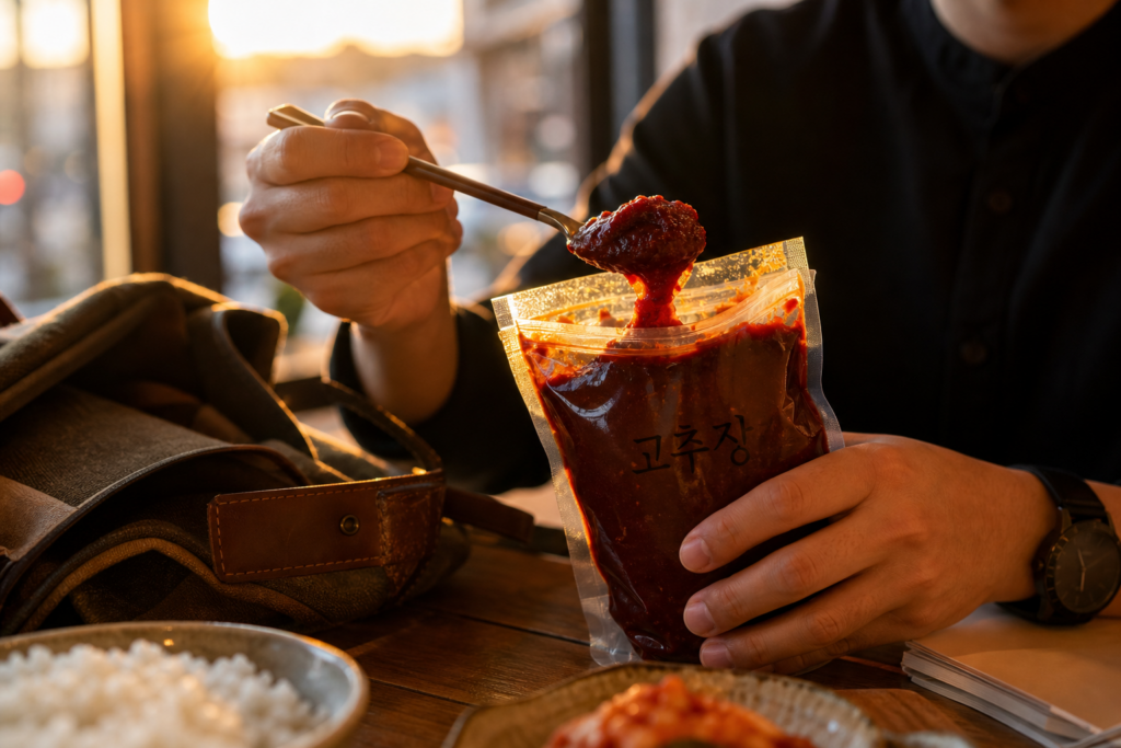 고추장 파우치 충진 생산라인